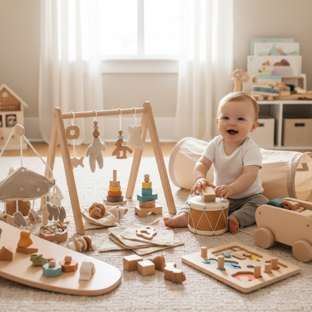 Los mejores juguetes Montessori para bebés de 0 a 12 meses