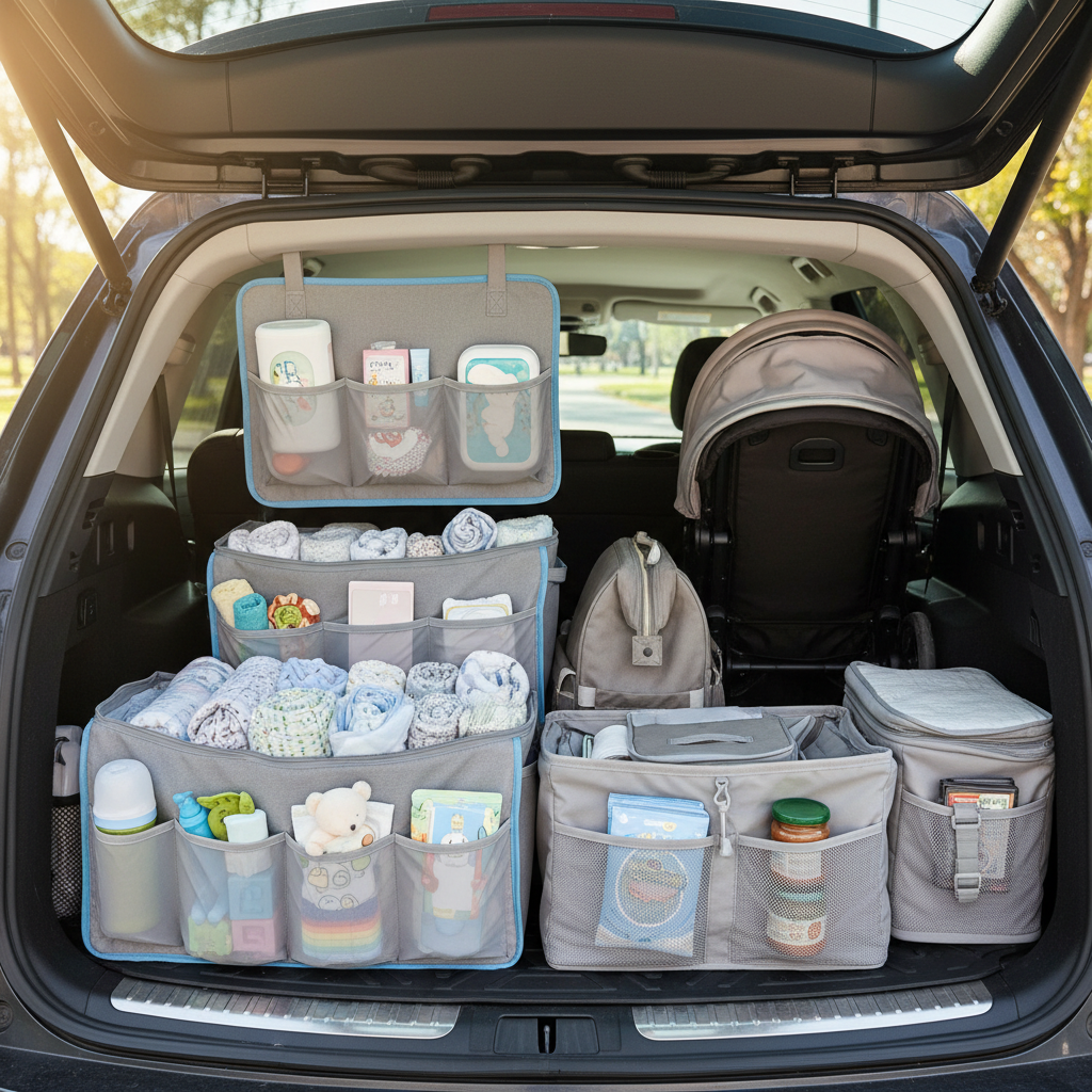 Organizadores y accesorios para el maletero cuando viajas con bebé