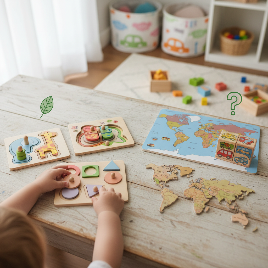 Los mejores puzzles de madera para niños de 2 a 3 años