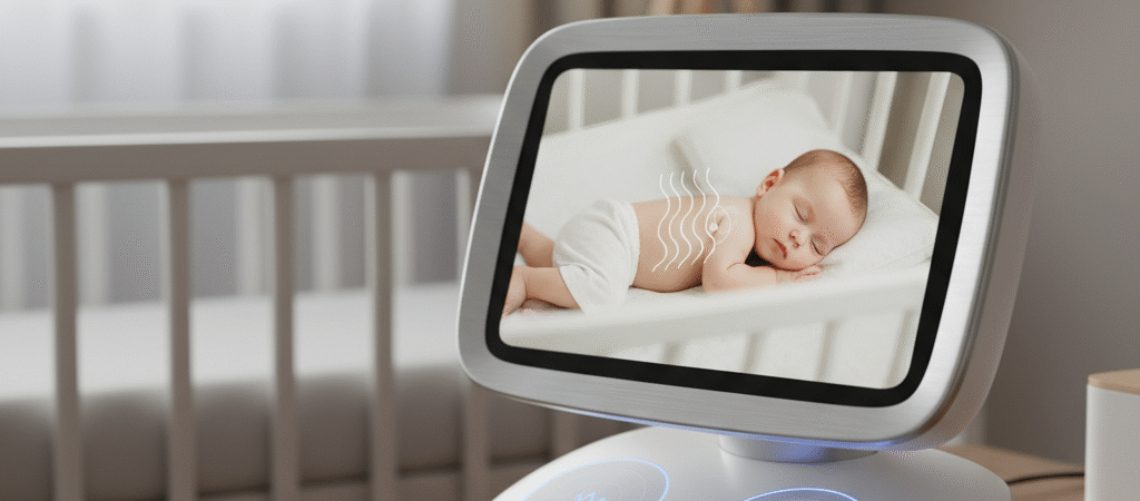 Más Allá de la Visión: Monitores de Bebé Inteligentes con Sensores de Respiración y Movimiento.