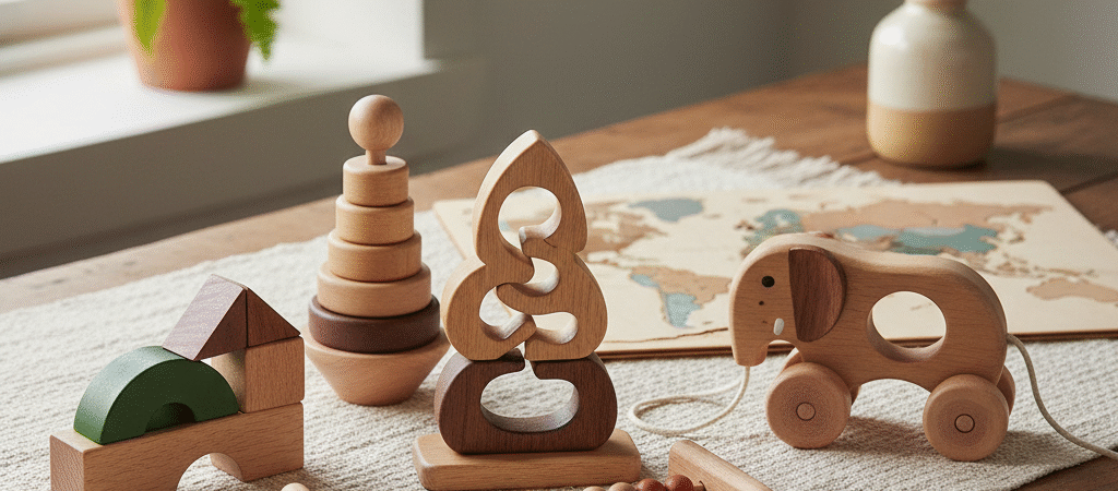 Más Allá del Plástico: La Elegancia y Durabilidad de los Juguetes Montessori de Diseño.