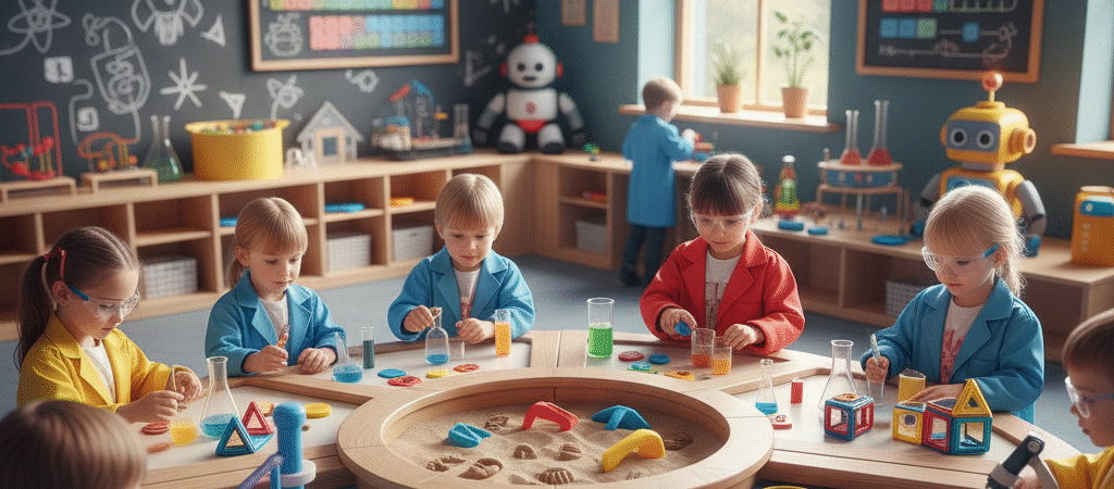 El Laboratorio del Pequeño: Mesas de Actividades Interactivas que Despiertan la Curiosidad.