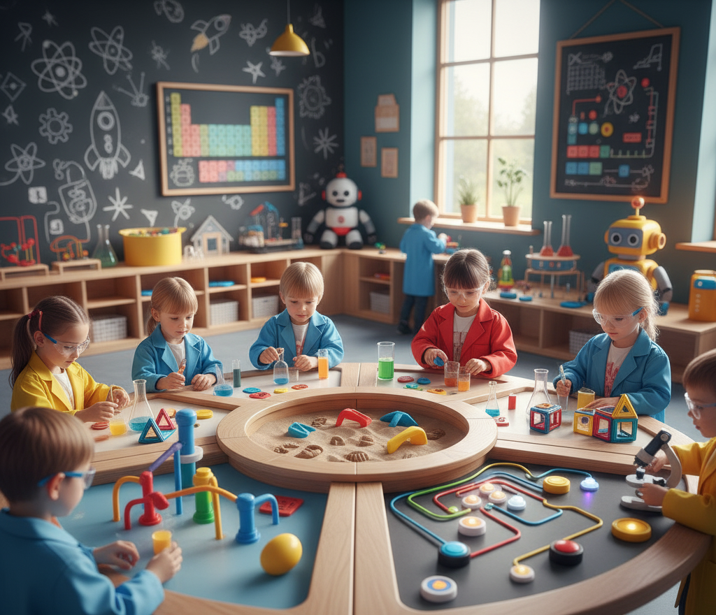 El Laboratorio del Pequeño: Mesas de Actividades Interactivas que Despiertan la Curiosidad.